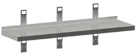 Étagère murale professionnelle inox 3 consoles 1200x300x40 mm - Diamond - P123-SE1