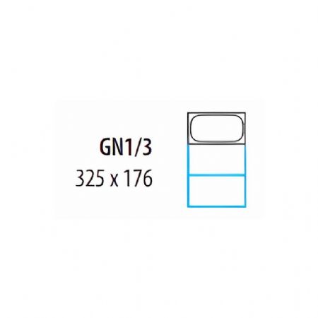 Bac gastronorme GN 1/3 polyester 2,35 L pour vitrine réfrigérée - Pujadas - P130.6BF