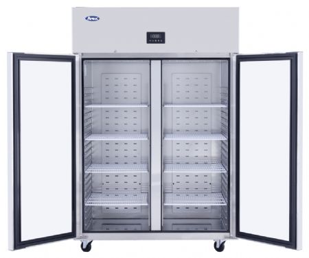Armoire réfrigérateur positive professionnelle emboutie GN2/1 Full AISI 304 connectée 2 portes 1235 L classe A - Atosa - PBF80RSGR-FULL304