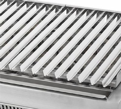 Grill pierre de lave gaz spcial steak rglable 2 zones de chauffe - 1 grille 540x475