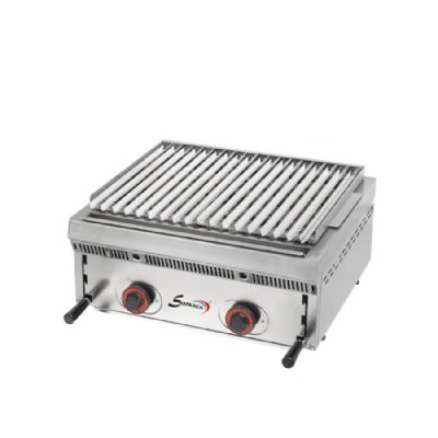Grill pierre de lave gaz spécial steak réglable 2 zones de chauffe - 1 grille 540x475 Grill pierre de lave gaz spécial steak réglable 2 zones de chauffe - 1 grille 540x475