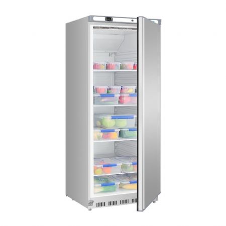 Armoire rfrigre positive inox avec 1 porte battante -  600 litres
