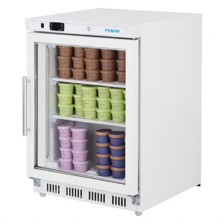 Armoire rfrigre ngative blanche  poser - 129 litres