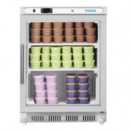 Congélateur à poser 129 L négatif vitré inox - Polar - PC008