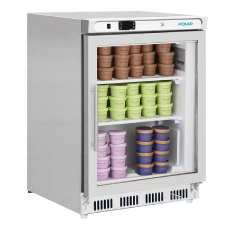 Vitrine rfrigre ngative inox  poser 129 litres