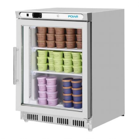 Vitrine rfrigre ngative inox  poser 129 litres