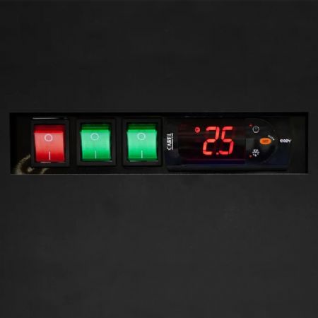 Vitrine rfrigre pour supermarch 3M1 2585 L Noire - 2560x740x2050 mm