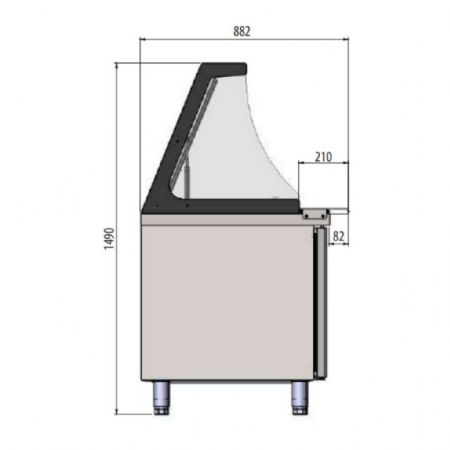Saladette réfrigérée 2 portes pleines 375 L - Coreco - PC80-150-L