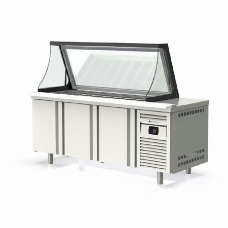 Saladette réfrigérée 3 portes pleines 595 L positive - Coreco - PC80-200-L