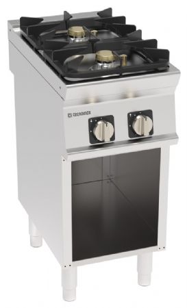 Plaque de cuisson gaz 2 feux vifs 10,5 kW sur placard - Tecnoinox - PCH4FG7
