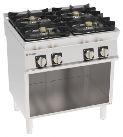 Plaque de cuisson gaz 4 feux vifs 19,5 kW sur placard - Tecnoinox - PCH8FG7