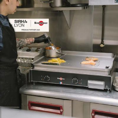 Plancha lisse inox à poser puissance de 5,4 kW avec surface 640x442 mm Plancha lisse inox à poser puissance de 5,4 kW avec surface 640x442 mm