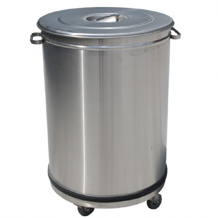 Poubelle avec couvercle sur roues - 95 litres