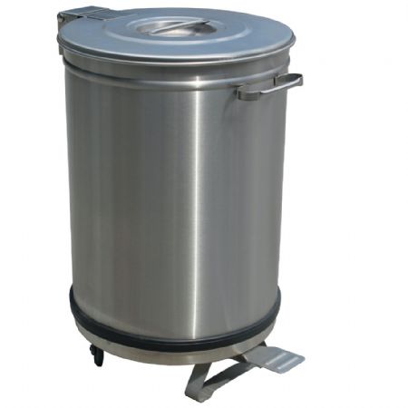 Refroidisseur de déchets professionnel avec couvercle à pédale, 50 litres - Diamond Promo - PCRA/50B
