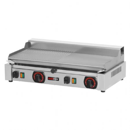 Plaque de cuisson électrique en inox à installer TOP monophasé comprenant 2 foyers