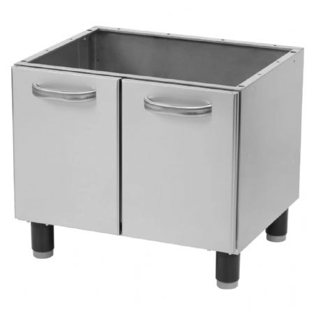 Soubassement inox à 2 vantaux fermés