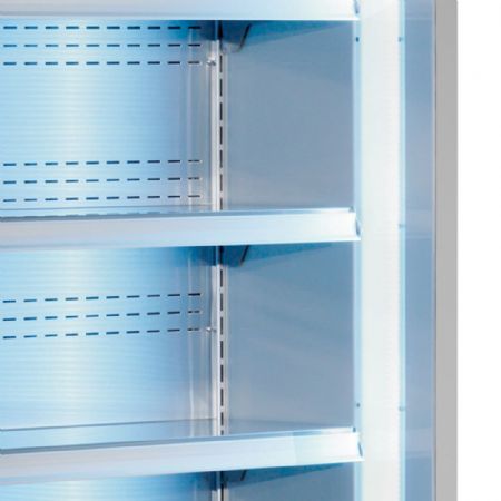 Vitrine murale de Supermarché réfrigérée ventilée portes coulissantes vitrées - Noire 1000 mm - Diamond Promo - PD10/B5-R2C
