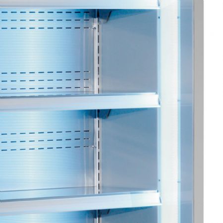 Vitrine murale rfrigre portes vitre coulissantes gris/blanc temprature +3C / +6C - 2000x570x2000 mm