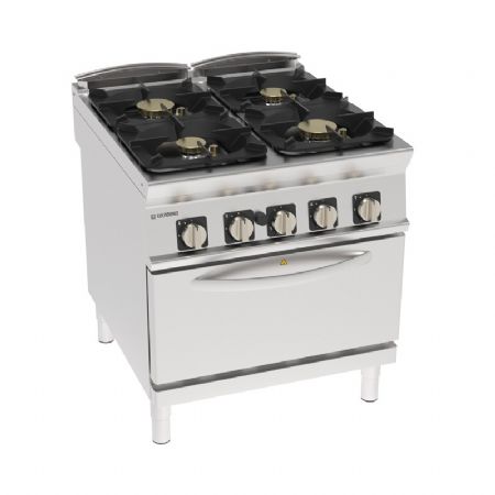 Fourneau  gaz 4 bruleurs sur four GN2/1 - 39kW