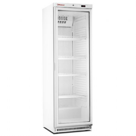 Armoire à Boissons vitrée ventilée 400 L blanche positive - Diamond Promo - PFV402-R6/G