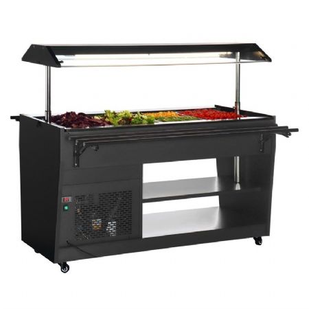 Buffet r�frig�r�e 4 bacs GN 1/1 � commande et affichage num�rique - 1058x740x1356mm