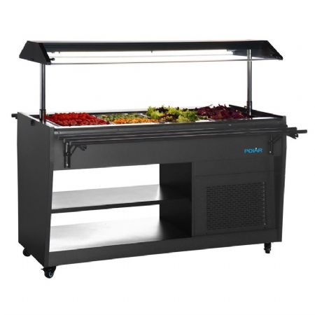 Buffet r�frig�r�e 4 bacs GN 1/1 � commande et affichage num�rique - 1058x740x1356mm