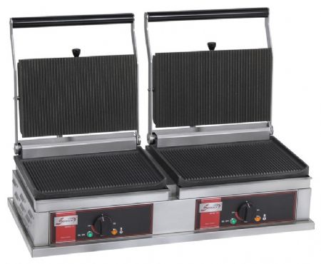 Grill panini professionnel double fonte 4 plaques rainurées - Sofraca - PGM2