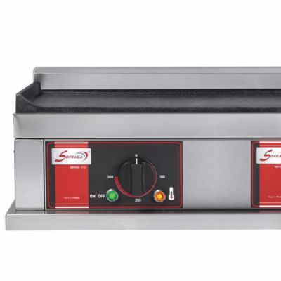 Plaque  snacker inox lectrique spcial hamburger 2 zones de chauffe surface lisse
