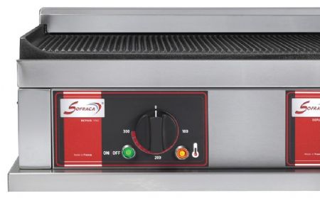 Plaque à snacker professionnelle Monophasé double rainurée 2400 W - Sofraca - PHF2R