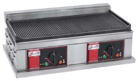 Plaque à snacker professionnelle Monophasé double rainurée 2400 W - Sofraca - PHF2R