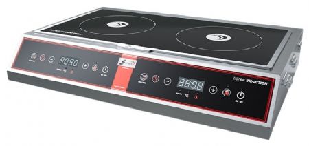 Réchaud à induction professionnel monophasé 2 feux 2 x 3500 W - Sofraca - PI230