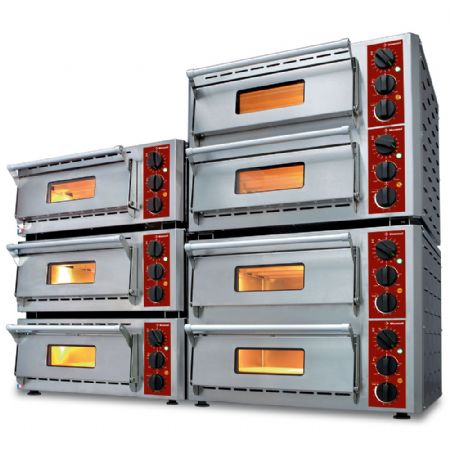 Four lectrique pizzas 2 chambres (3+3 kW) 430x430xh100 mm