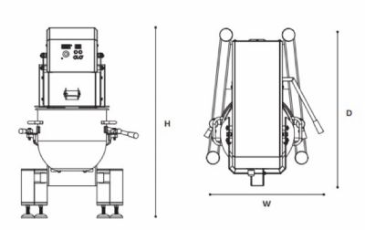 Batteur planétaire 10L monophasé à vitesse variable