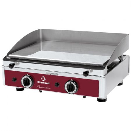 Plaque à Snacker de cuisson lisse chromée gaz - Diamond Promo - PLANCHA/2CR-N Plaque à Snacker de cuisson lisse chromée gaz - Diamond Promo - PLANCHA/2CR-N