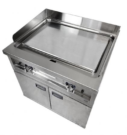 Plaque de cuisson chrome lectrique surface lisse sur armoire Entry line 700