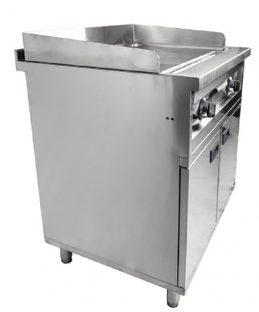 Plaque de cuisson chrome lectrique surface lisse sur armoire Entry line 700