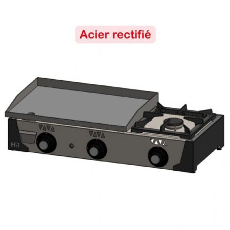 Plaque à Snacker Gaz plaque acier rectifié 15 mm 11,3 kW - Hr Fainca - PLC6100RTF