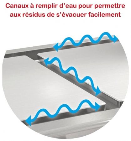 Plaque à snacker chromée électrique avec 3 ilots séparés - (3x) 356x515