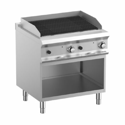 Gril pierre de lave sur coffre 2 grilles de 352x475mm - Profondeur 700mm