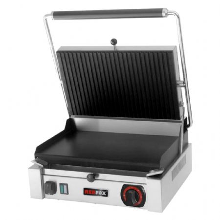 Gril de contact électrique en inox revêtement téflon monophasé plaque lisse