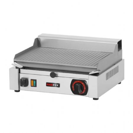 Plaque de cuisson nervurée en acier inoxydable à installer avec plateau strié