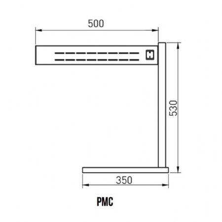 Lampe chauffante halogène et résistance céramique 330 W - Eratos - PMC