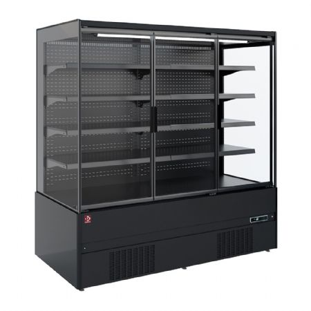 Vitrine murale de Supermarché libre-service 2 portes battantes noire - 1510 mm - Diamond Promo - PML15-H5 Vitrine murale de Supermarché libre-service 2 portes battantes noire - 1510 mm - Diamond Promo - PML15-H5
