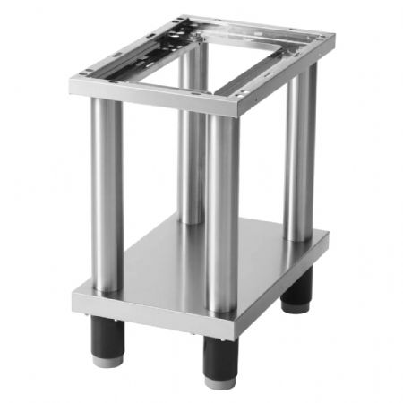 Soubassement en acier inoxydable ouvert dépourvu de porte