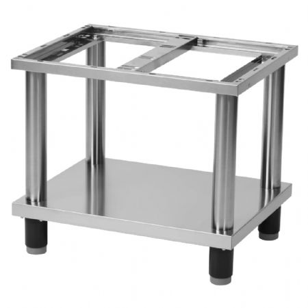 Soubassement ouvert en inox avec châssis ajouré
