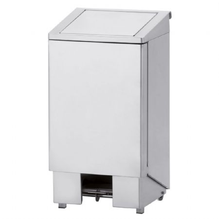 Refroidisseur de déchets professionnel Poubelle inox à pédale vérin hydraulique et couvercle graduel, 120 litres - Diamond - PPX-120