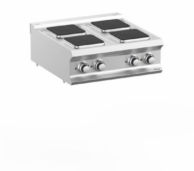 Cuisinire gaz  poser 4 plaques carres de 2,6kW - Profondeur 700mm