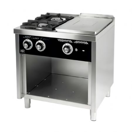 Plaque coup de feu 750 avec plaque chauffante 400 et 2 poêles de table - Hr Fainca - PR2F7508E Plaque coup de feu 750 avec plaque chauffante 400 et 2 poêles de table - Hr Fainca - PR2F7508E