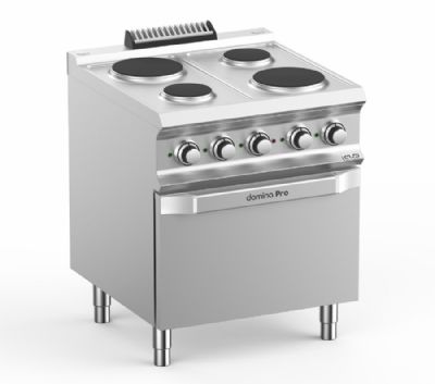 Cuisinire lectrique sur four lectrique 4 plaques 2x1,5kW et 2x2,6kW - Profondeur 700mm
