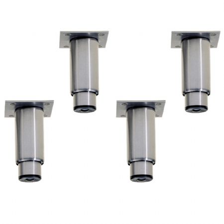Kit 4 pieds réglables 130/200 mmen inox pour armoires